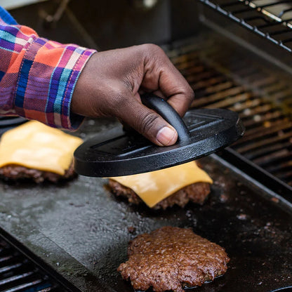 Lodge Cast Iron 6.25" Seasoned Cast Iron Burger Press