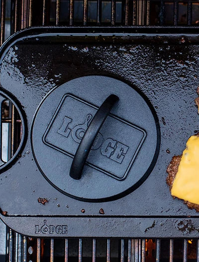 Lodge Cast Iron 6.25" Seasoned Cast Iron Burger Press