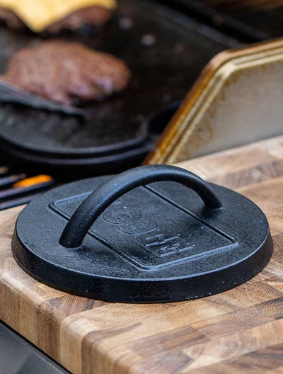 Lodge Cast Iron 6.25" Seasoned Cast Iron Burger Press