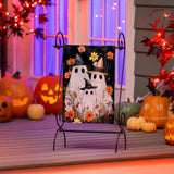 Evergreen Halloween Ghost Family Burlap Flag
