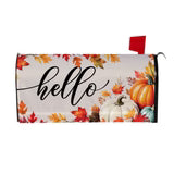 Evergreen Hello Fall Pumpkin & Leaves Mailbox Cover