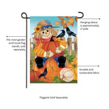 Evergreen Friends & Scarecrow Suede Garden Flag