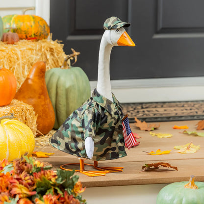 Evergreen Giddy the Goose Outfit, Camo, Porch Goose