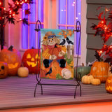Evergreen Friends & Scarecrow Suede Garden Flag