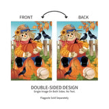 Evergreen Friends & Scarecrow Suede Garden Flag