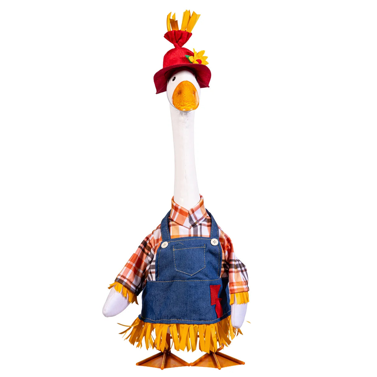Evergreen Giddy the Goose Outfit, Scarecrow, Porch Goose