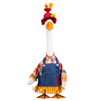 Evergreen Giddy the Goose Outfit, Scarecrow, Porch Goose