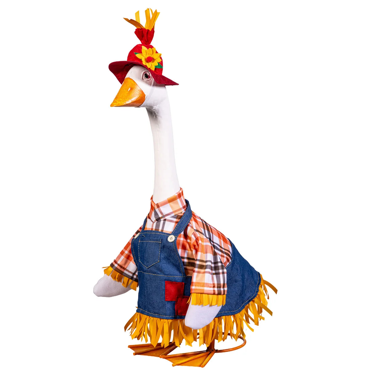 Evergreen Giddy the Goose Outfit, Scarecrow, Porch Goose