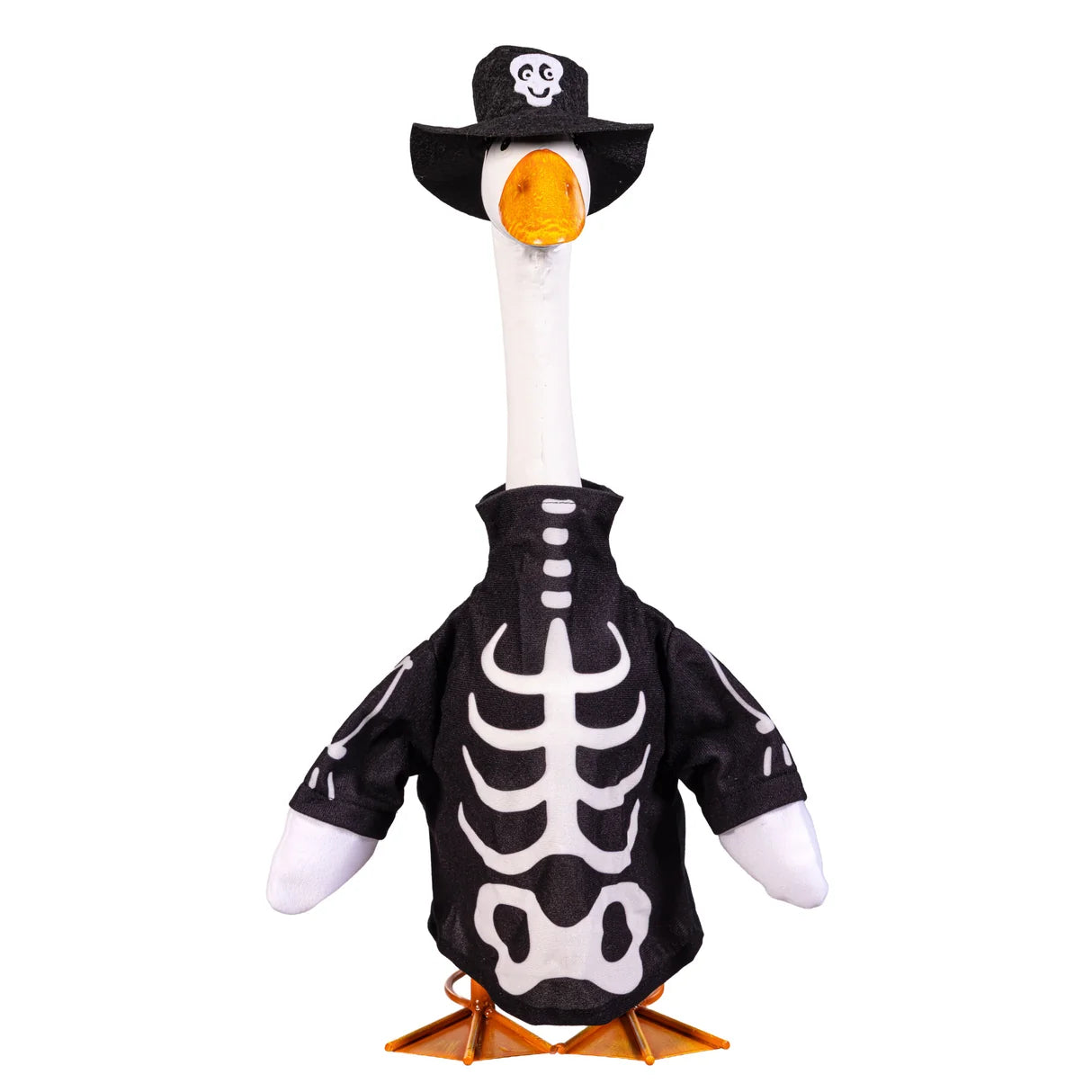 Evergreen Giddy the Goose Outfit, Skeleton Glow in Dark Porch Goose