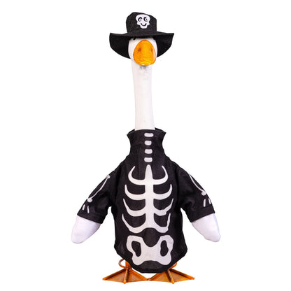 Evergreen Giddy the Goose Outfit, Skeleton Glow in Dark Porch Goose