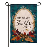 Evergreen His Grace Falls On Us Applique Flag