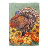 Evergreen Grateful Gatherings Turkey Suede Garden Flag