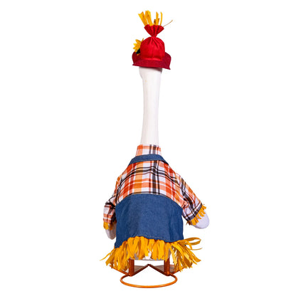 Evergreen Giddy the Goose Outfit, Scarecrow, Porch Goose