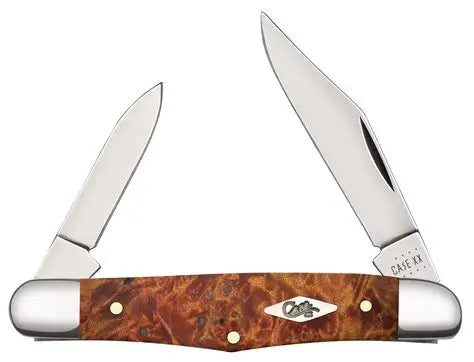 Case Half Whittler Autumn Maple Burl Wood, 11543, 7208 SS