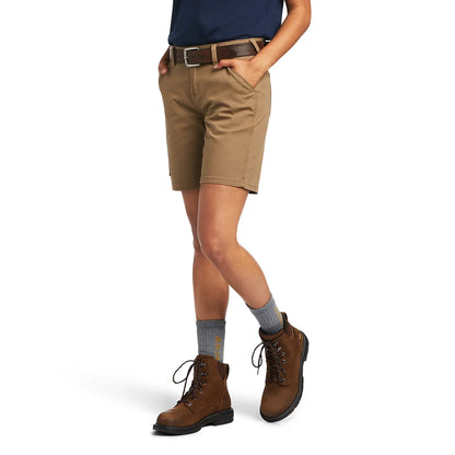 Ariat Women's Rebar DuraStretch Made Tough Field Khaki Shorts