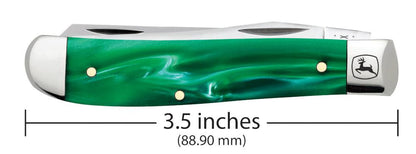 Case John Deere Smooth Green Pearl Kirinite® Mini Trapper