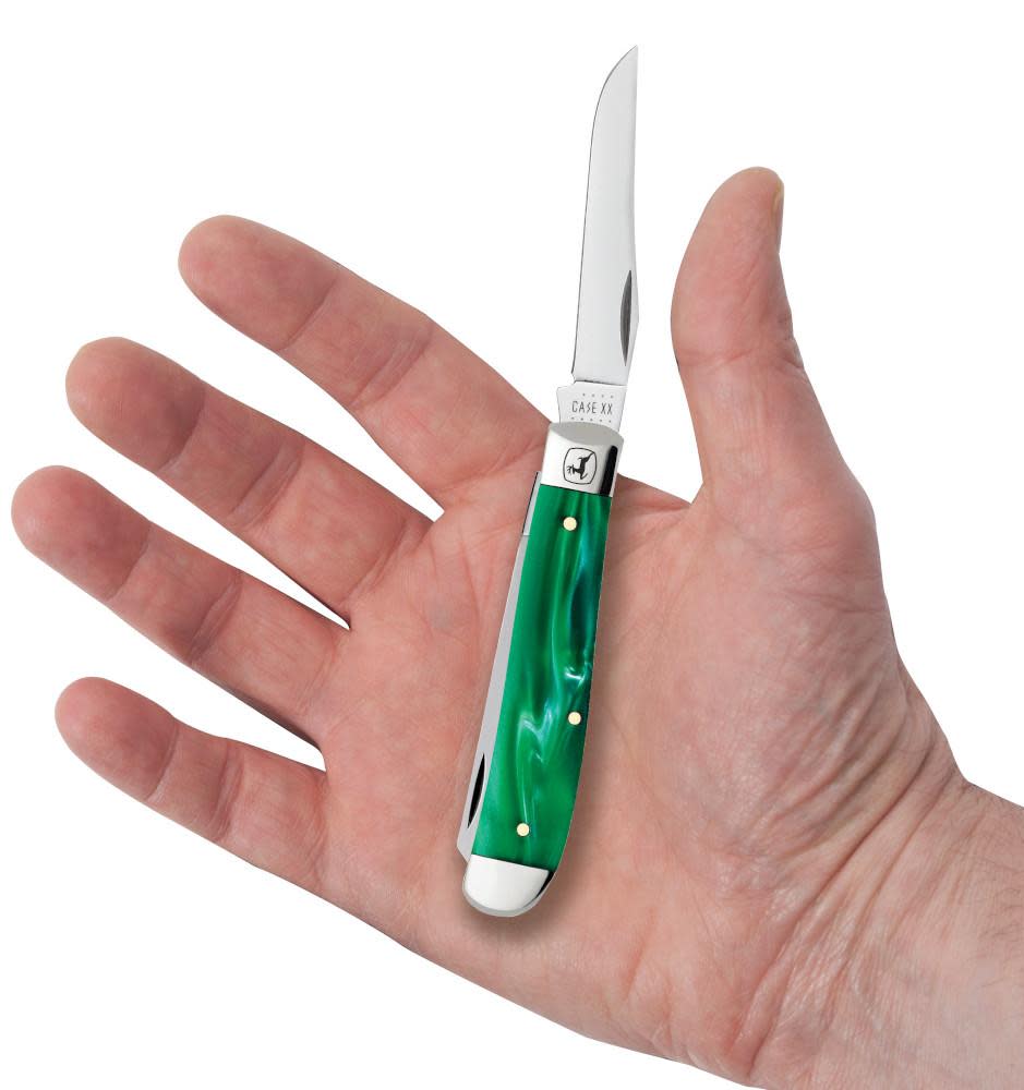 Case John Deere Smooth Green Pearl Kirinite® Mini Trapper