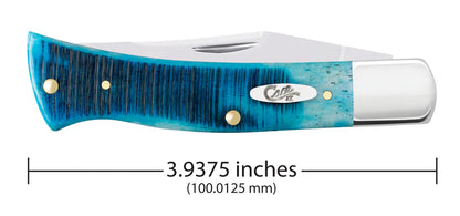 Case Sawcut Jigged Caribbean Blue Bone Case Axe Handle