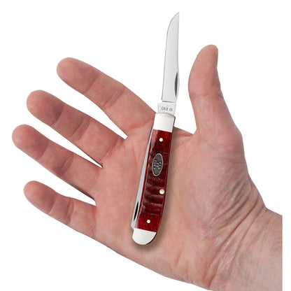 Case Gator Jigged Old Red Bone Mini Trapper 51541 Pocket Knife