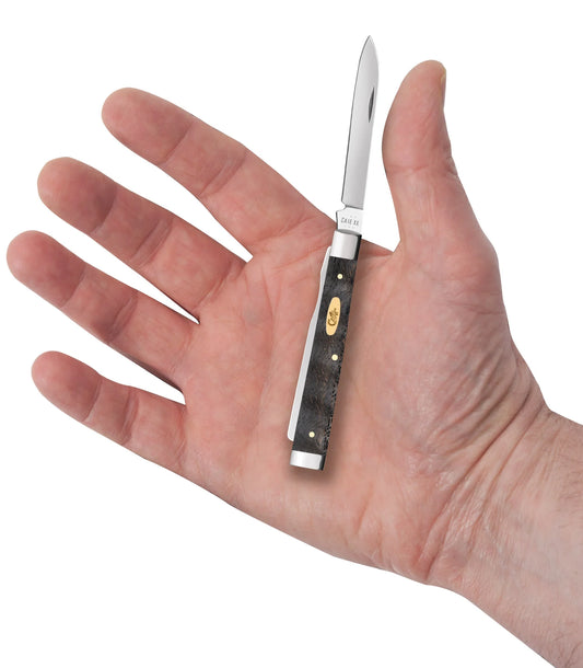 Case Knives Smooth Black Curly Oak Wood Baby Doc