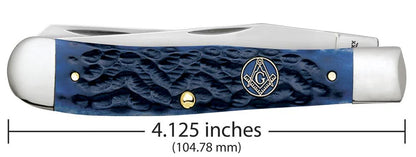 Case Masonic Gift Tin Standard Jig Blue Bone Trapper