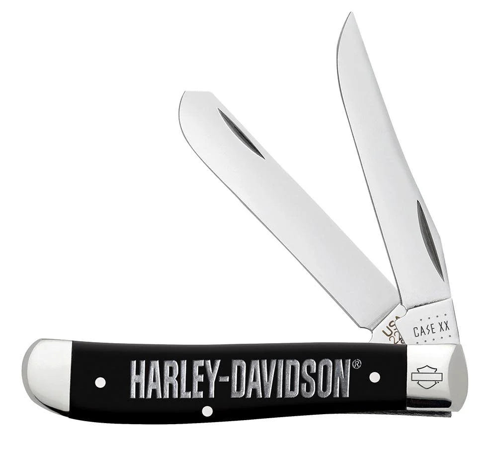 Case Knives Harley-Davidson® Embellished Smooth Black Synthetic Mini Trapper