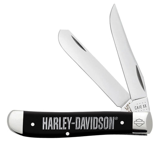 Case Knives Harley-Davidson® Embellished Smooth Black Synthetic Mini Trapper