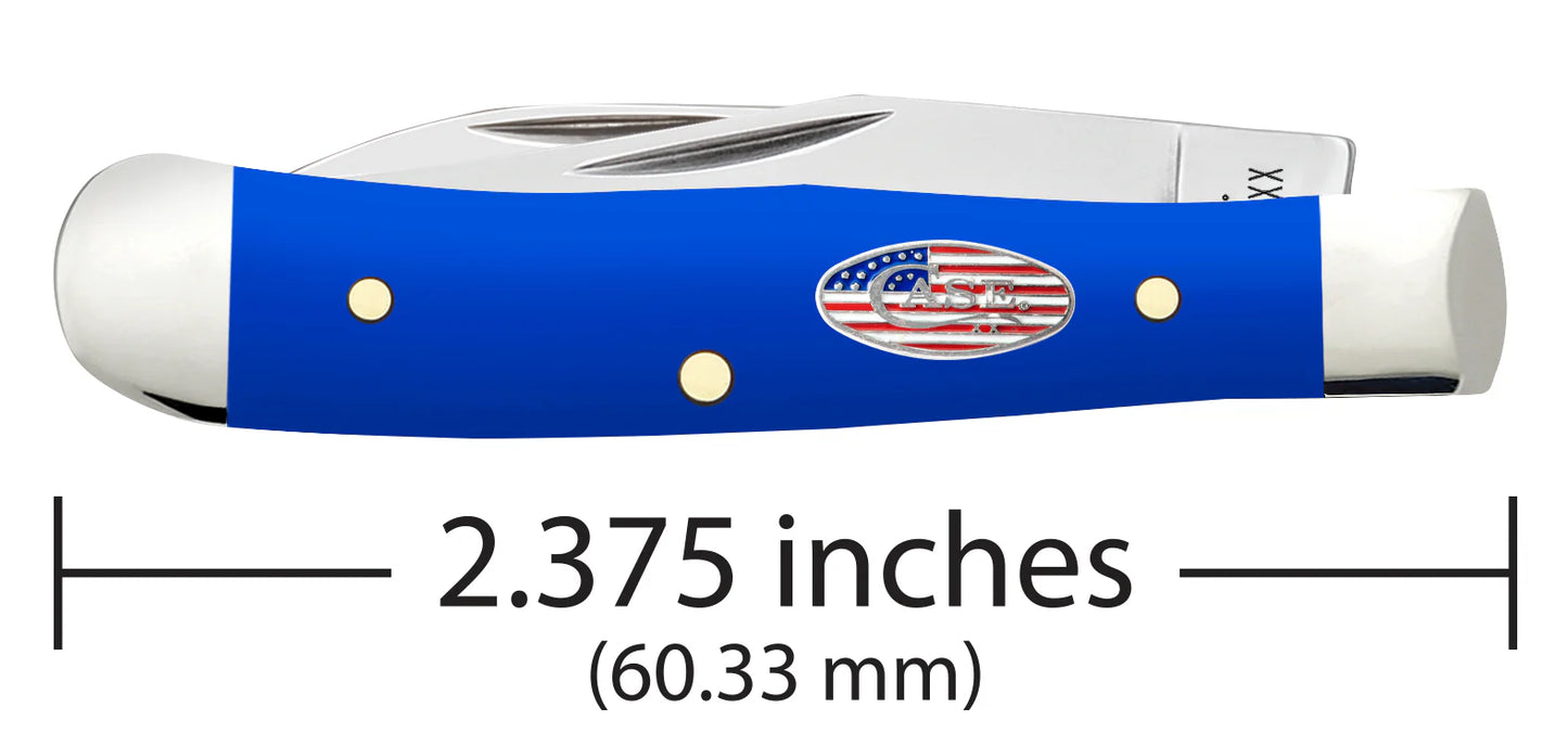 Case Knives Royal Blue Synthetic Smooth Tiny Trapper