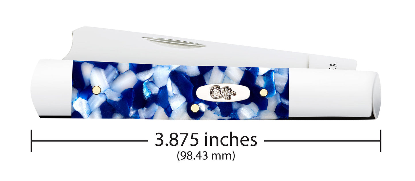 Case Smooth Blue Crackle Kirinite Razor