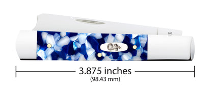 Case Smooth Blue Crackle Kirinite Razor