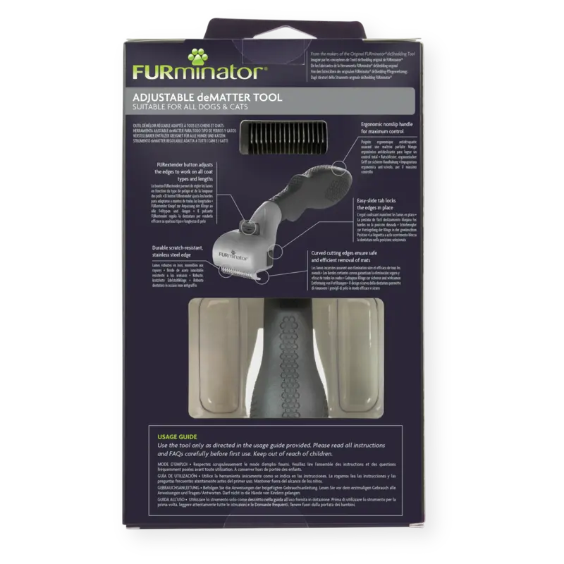 Furminator Adjustable deMatter Dog Grooming Tool