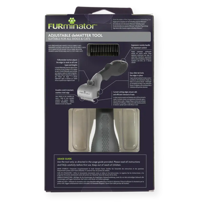 Furminator Adjustable deMatter Dog Grooming Tool