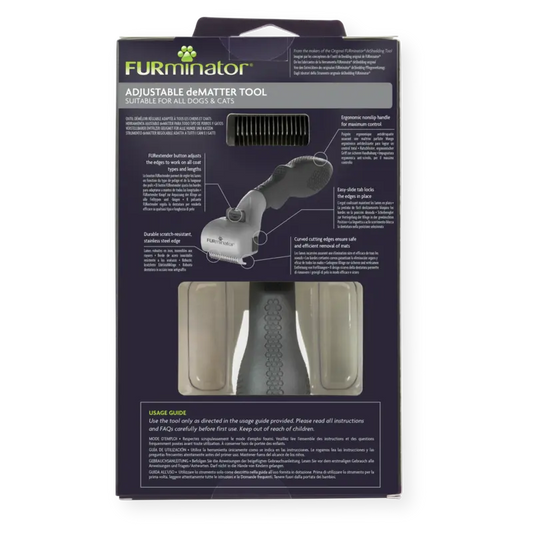 Furminator Adjustable deMatter Dog Grooming Tool