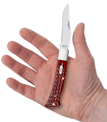 Case Pocket Worn Corn Cob Jigged Old Red Bone Axe Handle