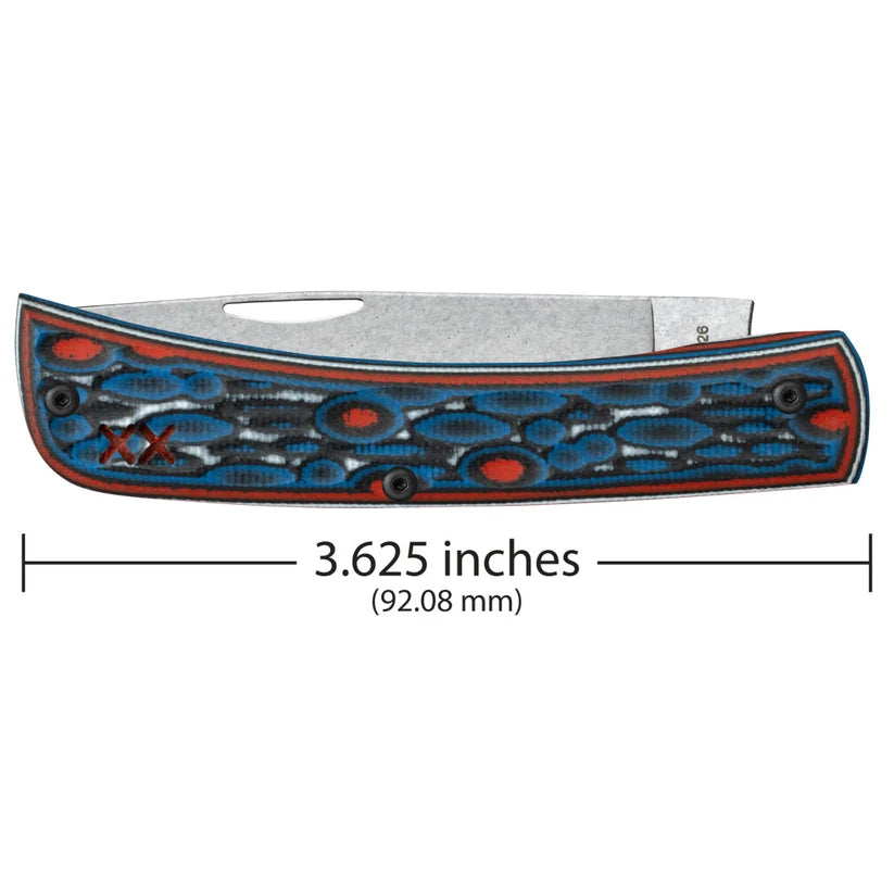 Case Crossroads™ Fossil Jig Sonic Blast Multi Cut w/ Current Red G-10 XR Sod Buster® Jr 66390