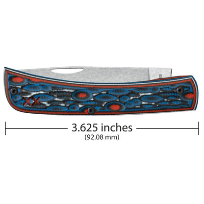 Case Crossroads™ Fossil Jig Sonic Blast Multi Cut w/ Current Red G-10 XR Sod Buster® Jr 66390