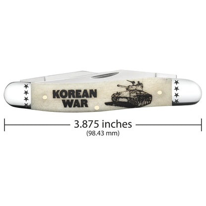 Case War Series Korean War Smooth Natural Bone Muskrat 58491 Pocket Knife