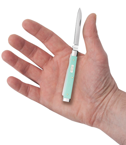 Case Knives Smooth Seafoam Green G-10 Baby Doc