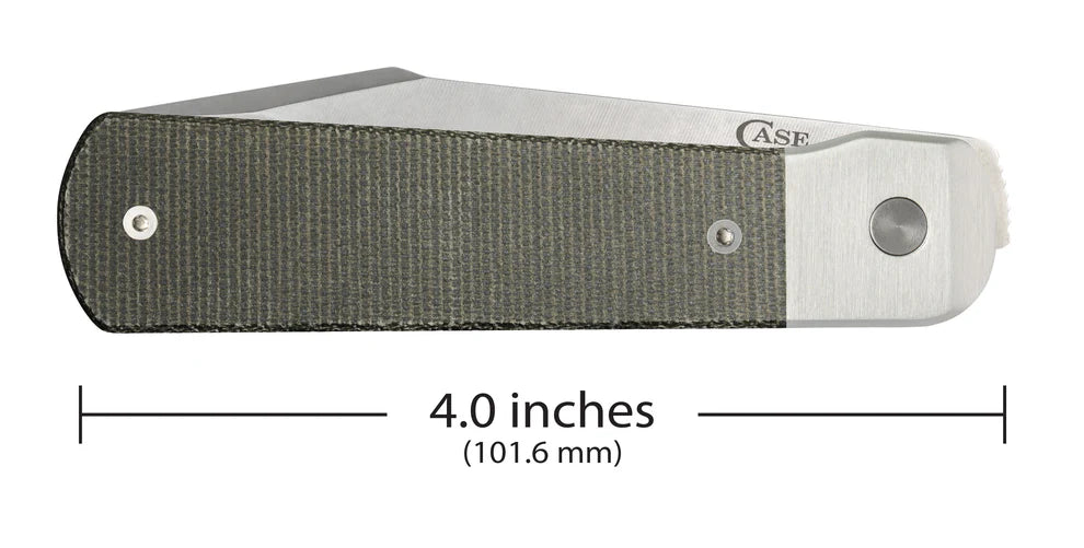 Case Smooth OD Green Canvas Micarta® Longhouse®