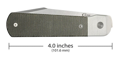 Case Smooth OD Green Canvas Micarta® Longhouse®