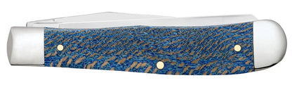 Case Smooth Blue Sycamore Wood Trapper 63730 Pocket Knife