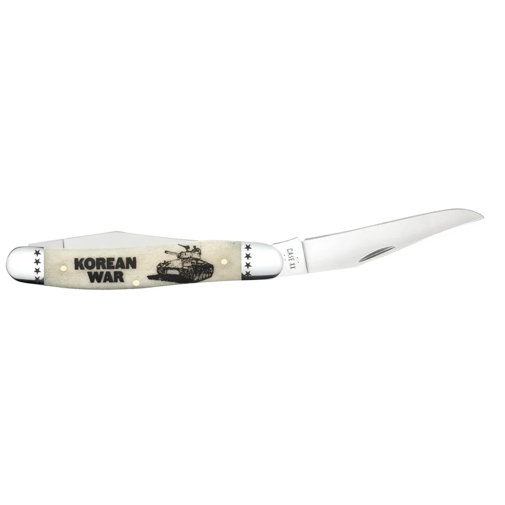 Case War Series Korean War Smooth Natural Bone Muskrat 58491 Pocket Knife