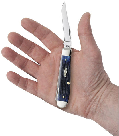 Case Knives Rogers Corn Cob Jig Blue Bone Mini Trapper