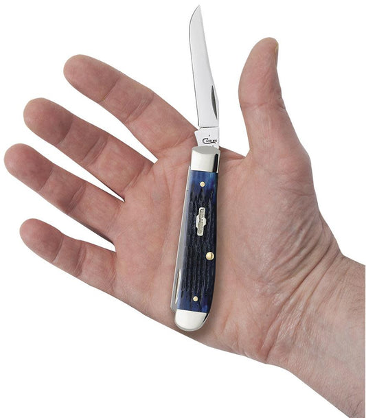 Case Knives Rogers Corn Cob Jig Blue Bone Mini Trapper