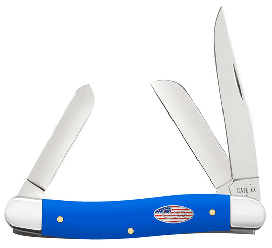 Case Knives Royal Blue Synthetic Smooth Medium Stockman
