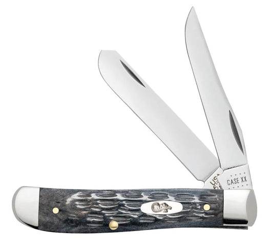 Case Mini Trapper Pocket Worn® Crandall Jig Gray Bone 58414 Pocket Knife