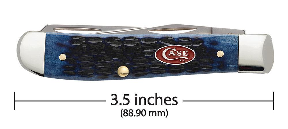 Case Knives Rogers Jig Navy Blue Bone Mini Trapper Knife