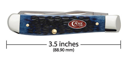 Case Knives Rogers Jig Navy Blue Bone Mini Trapper Knife