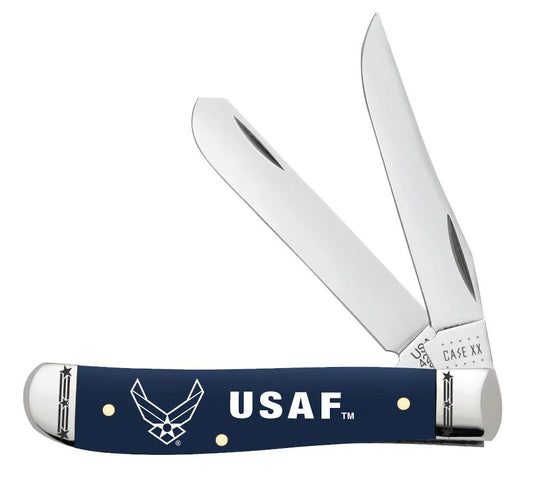 Case Knives U.S. Air Force™ Embellished Smooth Navy Blue Synthetic Mini Trapper Knife