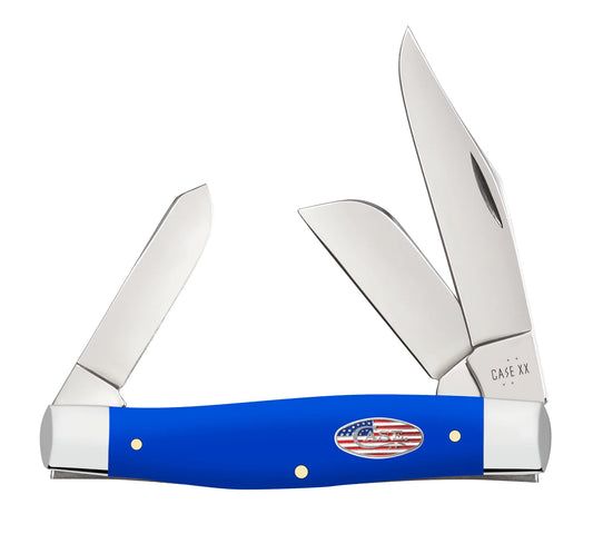 Case Knives Royal Blue Synthetic Smooth Large Stockman